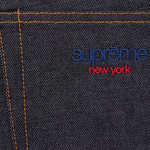 Supreme Rigid Baggy Selvedge Denim Short - Rigid Indigo (front)