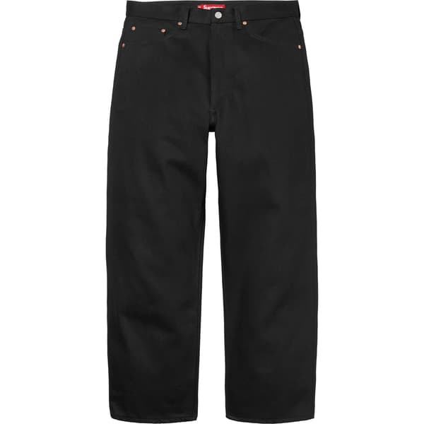 Supreme Rigid Baggy Selvedge Jean - Rigid Black (front)