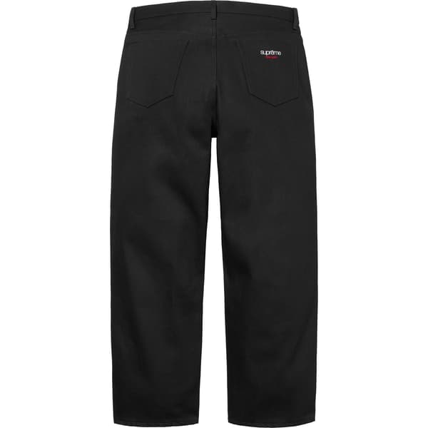 Supreme Rigid Baggy Selvedge Jean - Rigid Black (front)