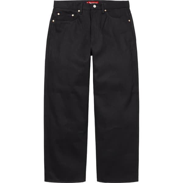 Supreme Rigid Baggy Selvedge Jean - Rigid Black (front)