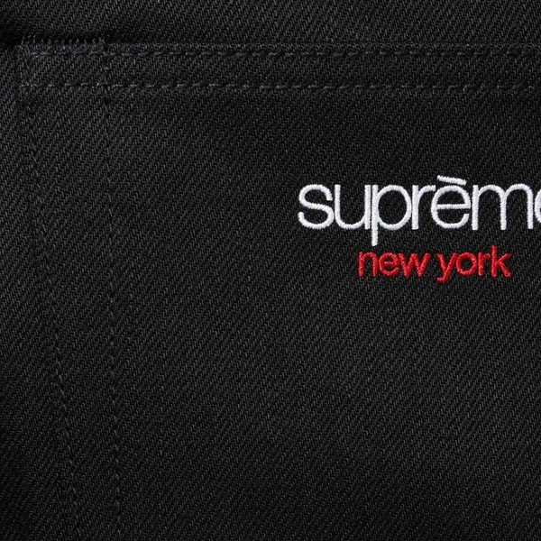 Supreme Rigid Baggy Selvedge Jean - Rigid Black (front)
