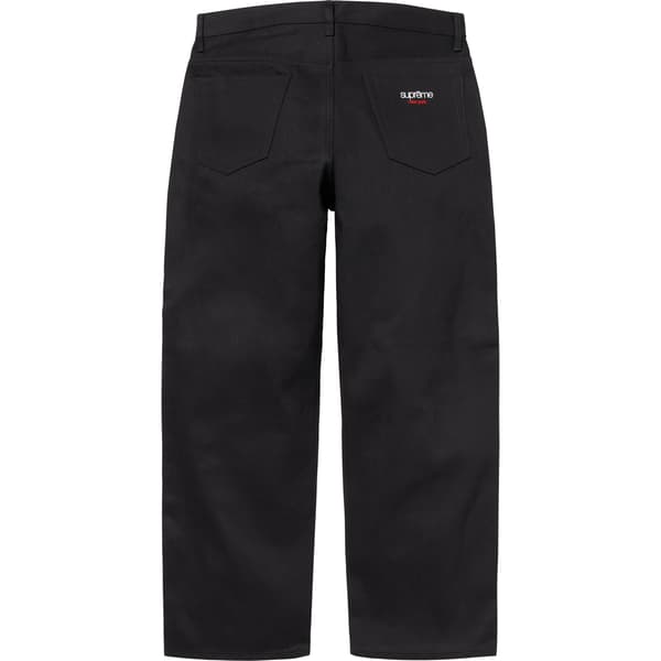 Supreme Rigid Baggy Selvedge Jean - Rigid Black (front)