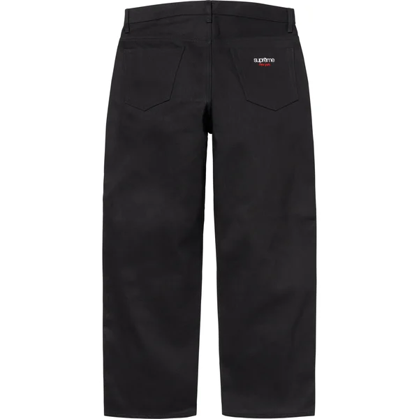 Supreme Rigid Baggy Selvedge Jean - Rigid Black (front)