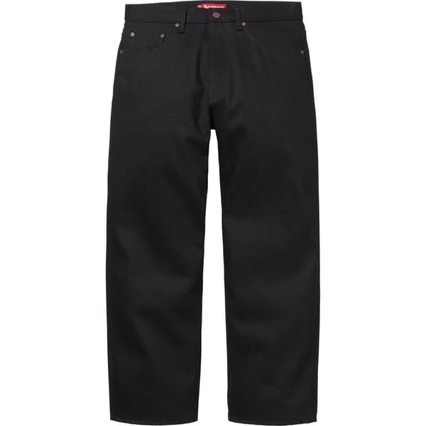 Supreme Rigid Loose Fit Selvedge Jean - Rigid Black (front)
