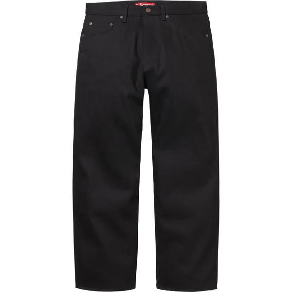 Supreme Rigid Loose Fit Selvedge Jean - Rigid Black (front)