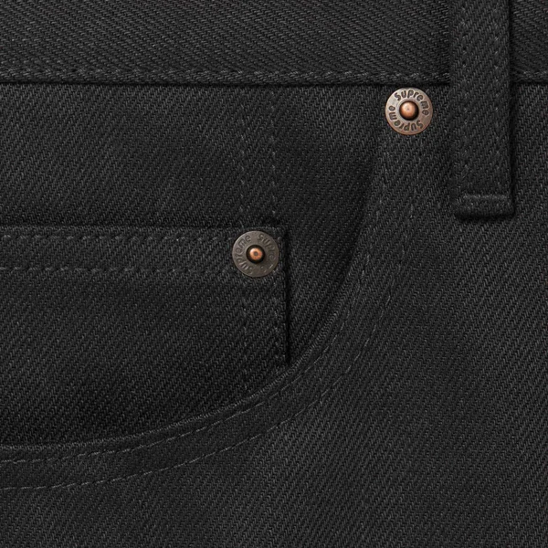 Supreme Rigid Loose Fit Selvedge Jean - Rigid Black (front)