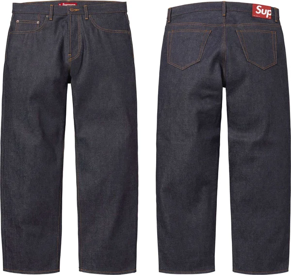 Supreme Rigid Loose Fit Selvedge Jean - Rigid Indigo (front)
