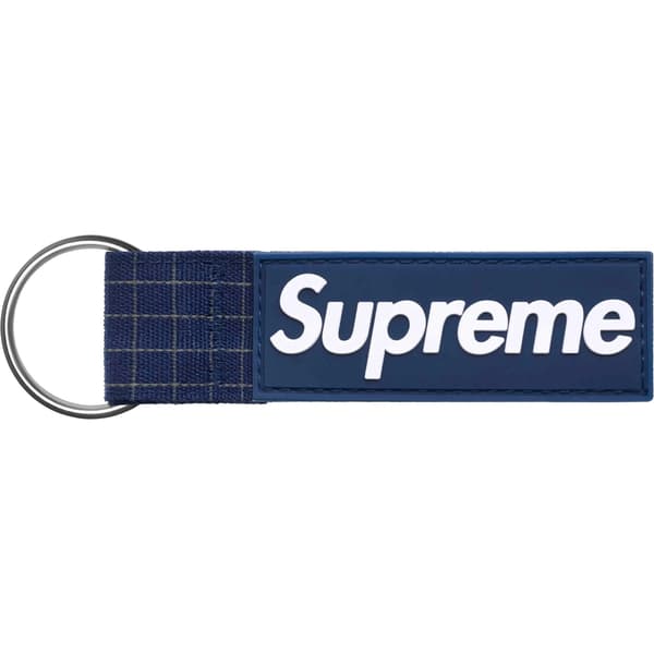 Supreme Ripstop Keychain - Navy (front)