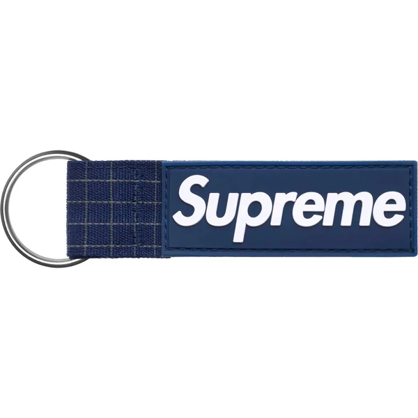 Supreme Ripstop Keychain - Navy (front)