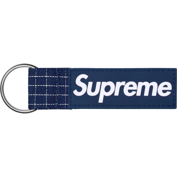 Supreme Ripstop Keychain - Navy (front)