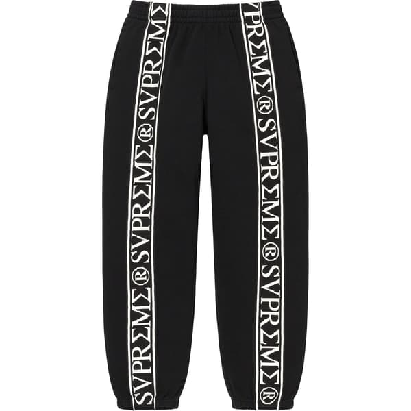 Supreme Roman Sweatpant - Black (front)
