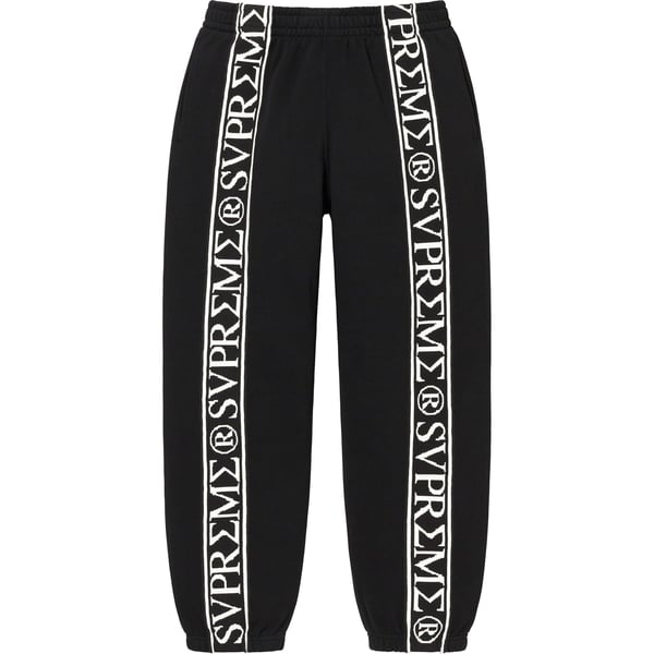 Supreme Roman Sweatpant - Black (front)