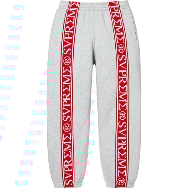 Supreme Roman Sweatpant - Heather Grey (front)