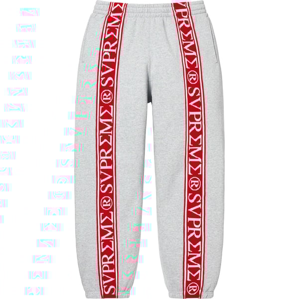 Supreme Roman Sweatpant - Heather Grey (front)