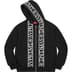 Supreme Roman Zip Up Hooded Sweatshirt - Black (front)