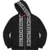 Supreme Roman Zip Up Hooded Sweatshirt - Black (front)