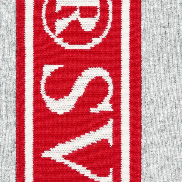 Supreme Roman Zip Up Hooded Sweatshirt - Heather Grey (front)