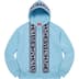 Supreme Roman Zip Up Hooded Sweatshirt - Light Blue (front)