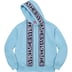 Supreme Roman Zip Up Hooded Sweatshirt - Light Blue (front)