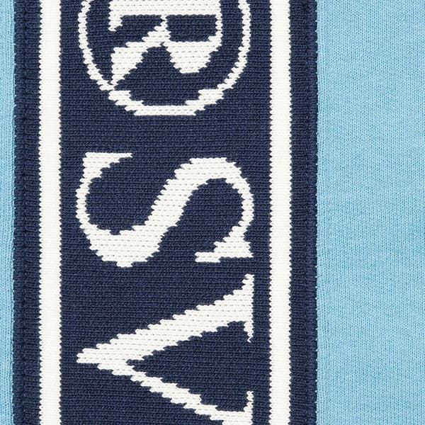 Supreme Roman Zip Up Hooded Sweatshirt - Light Blue (front)