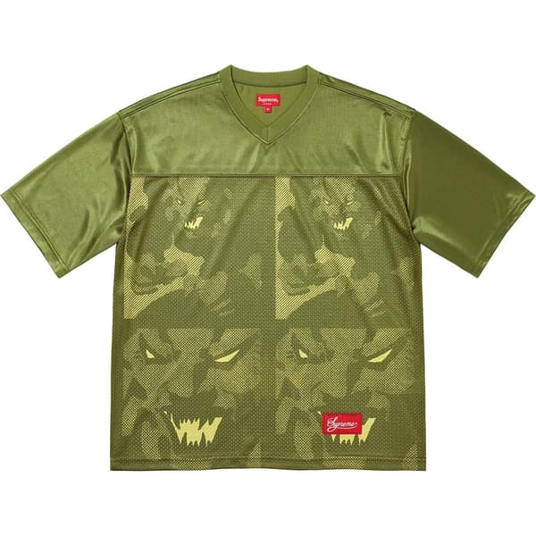 Supreme Ronin Football Jersey - Olive (front)