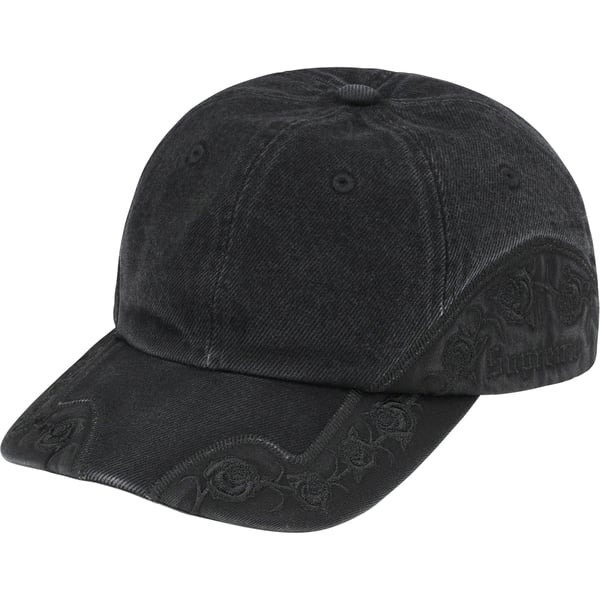 Supreme Roses 6-Panel - Black (front)