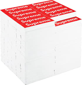 Supreme Rotary Hero Sticker Bricks Stool/Side Table Red