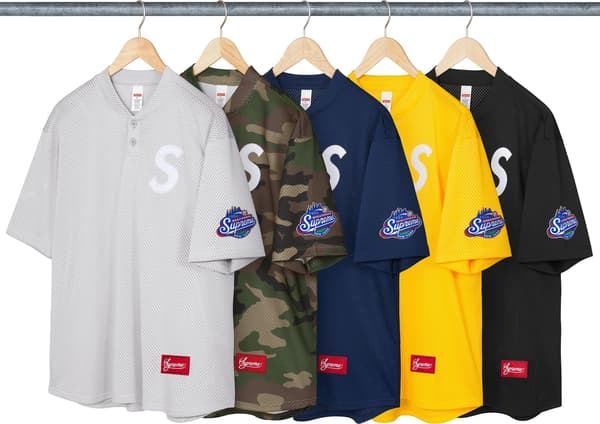 Supreme S Logo Baseball Henley - Product Image
