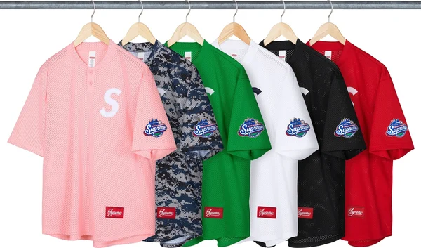 Supreme S Logo Baseball Henley - Product Image