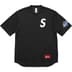 Supreme S Logo Baseball Henley - Black (front)