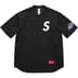 Supreme S Logo Baseball Henley - Black (front)