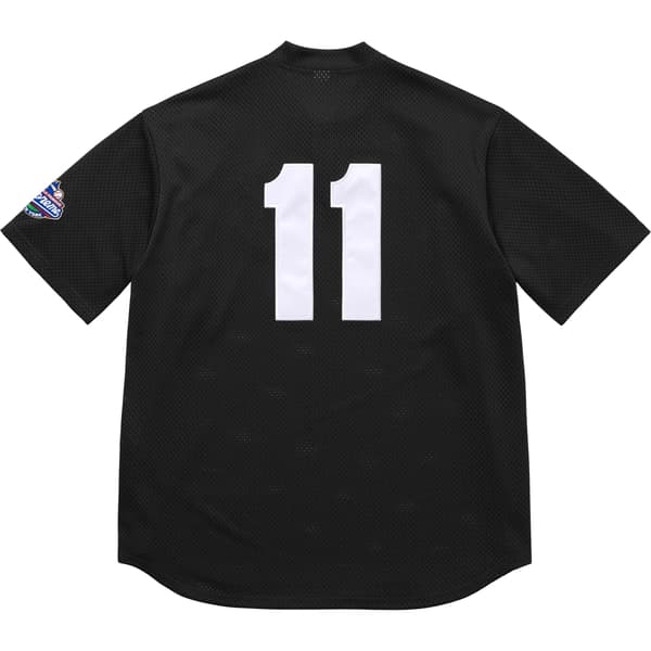 Supreme S Logo Baseball Henley - Black (front)