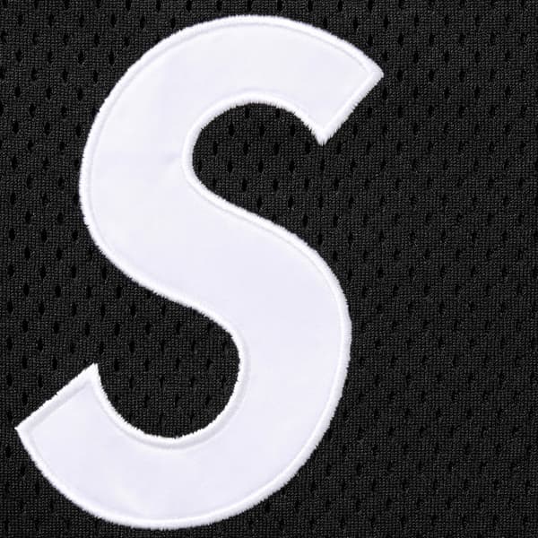 Supreme S Logo Baseball Henley - Black (front)