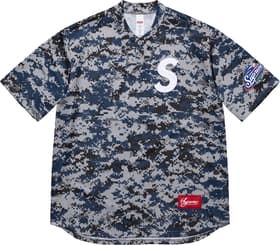 Supreme S Logo Baseball Henley Digi Camo