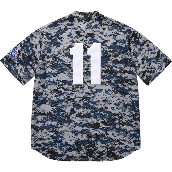Supreme S Logo Baseball Henley - Digi Camo (front)