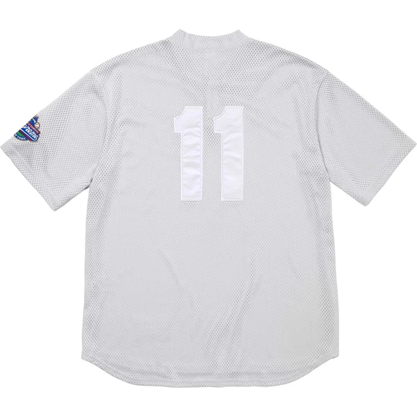 Supreme S Logo Baseball Henley - Grey (front)