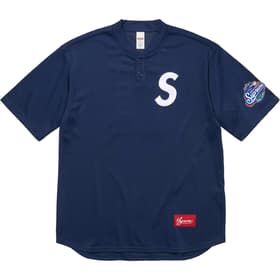 Supreme S Logo Baseball Henley Navy