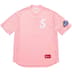 Supreme S Logo Baseball Henley - Pink (front)