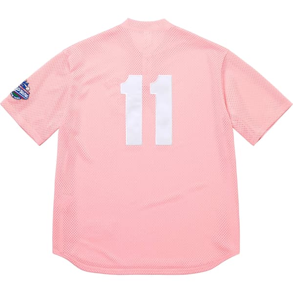 Supreme S Logo Baseball Henley - Pink (front)