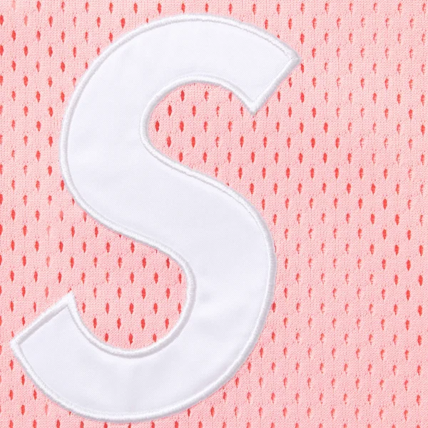 Supreme S Logo Baseball Henley - Pink (front)