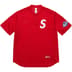 Supreme S Logo Baseball Henley - Red (front)