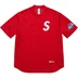 Supreme S Logo Baseball Henley - Red (front)