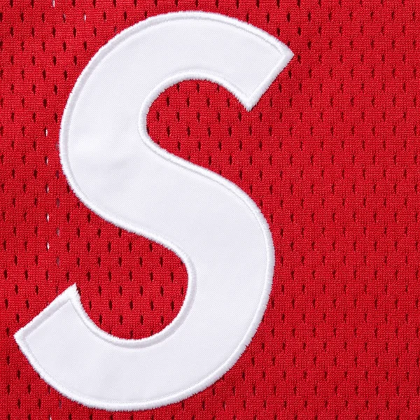 Supreme S Logo Baseball Henley - Red (front)