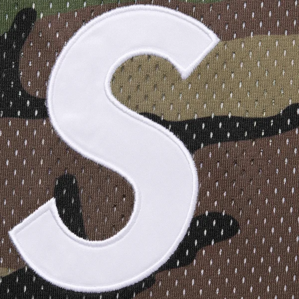 Supreme S Logo Baseball Henley - Woodland Camo (front)