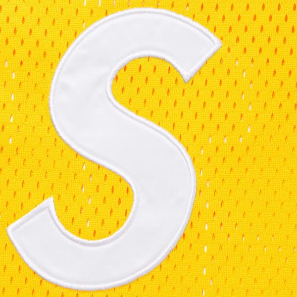 Supreme S Logo Baseball Henley - Yellow (front)