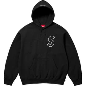 Supreme S Logo Hooded Sweatshirt Black