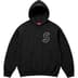 Supreme S Logo Hooded Sweatshirt - Black (front)