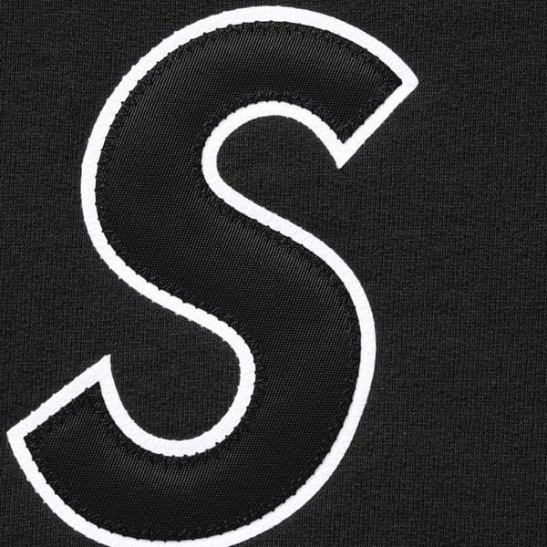 Supreme S Logo Hooded Sweatshirt - Black (front)