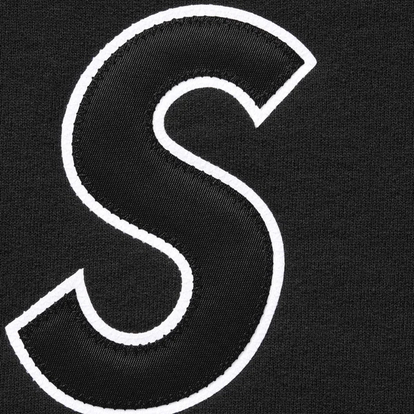 Supreme S Logo Hooded Sweatshirt - Black (front)