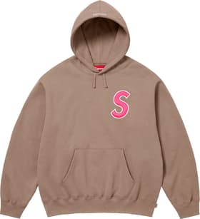 Supreme S Logo Hooded Sweatshirt Dusty Brown